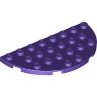 Lego destička 4x8 polovina kruhu, tmavě fialová (6252552)